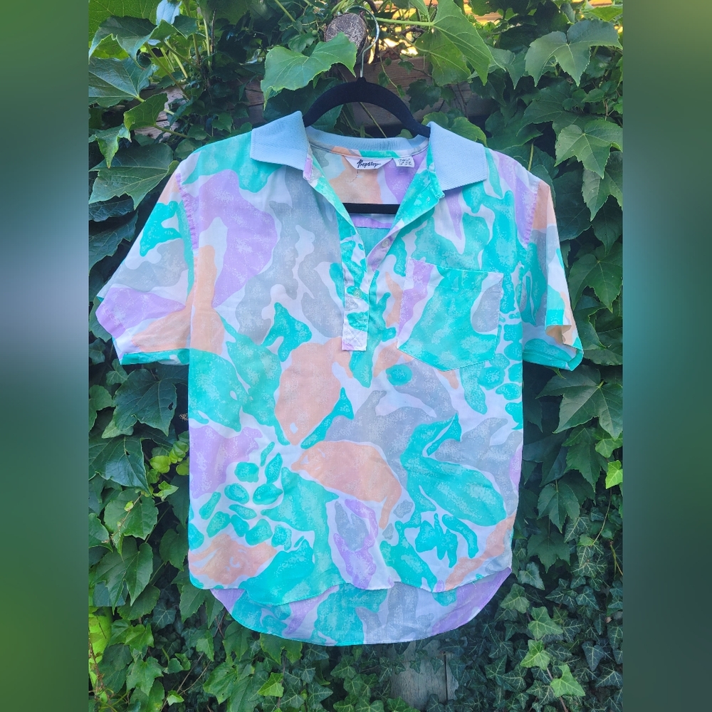 Vintage Prepstop Pastel Collared Tee